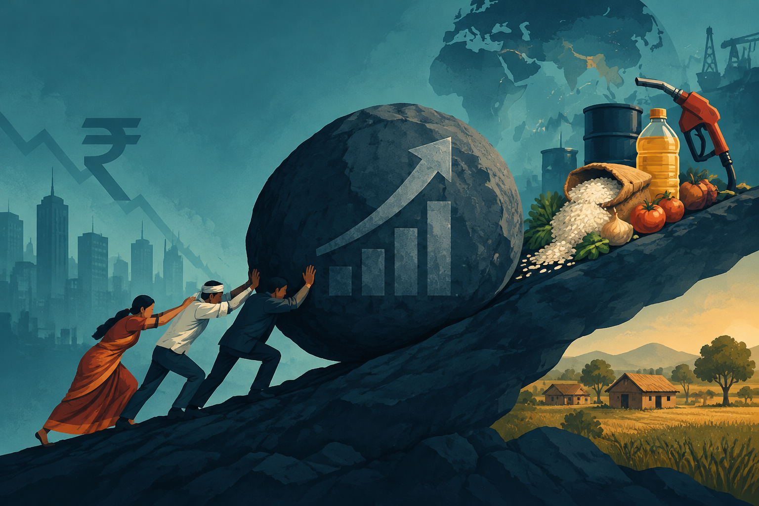 Illustration éditoriale : The battle against inflation is entering a tougher phase: What it means for you